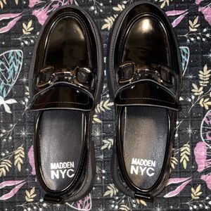 Madden Girl Black Platform Loafers